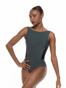 Eleve Allison Leotard Dark Forest Velvet RTW