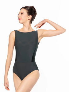 Eleve Allison Leotard Dark Forest Velvet RTW