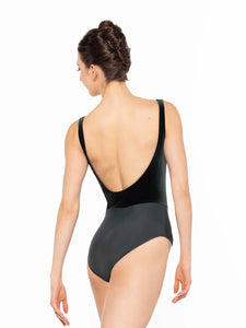 Eleve Allison Leotard Dark Forest Velvet RTW